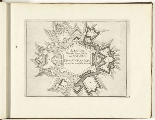 Application of the hexagon in fortification, 1726