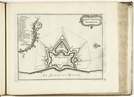Map of Château Trompette, 1726