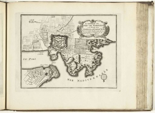 Map of the harbor of Marseille, 1726