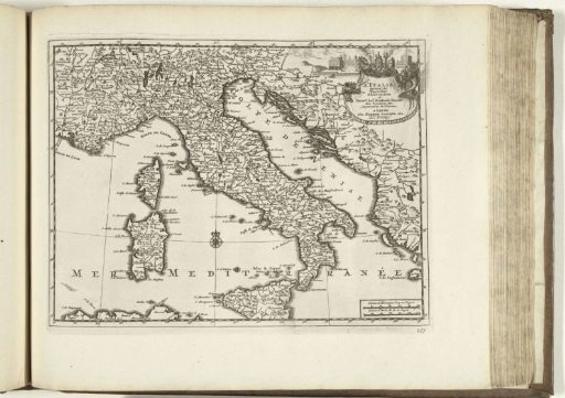 Map of Italy, 1726