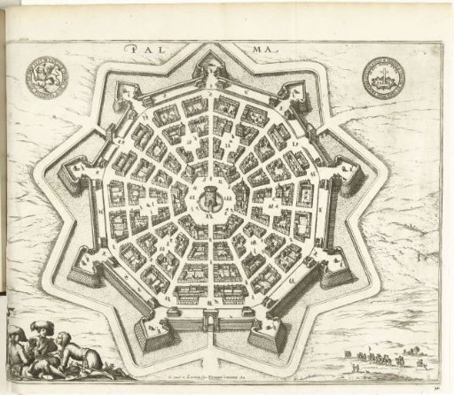 Map of Palmanova, 1726