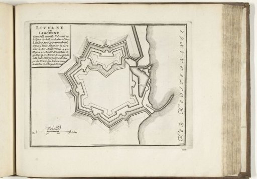 Map of Livorno, 1726