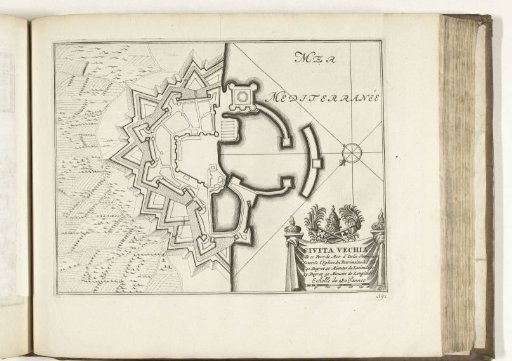 Map of Civitavecchia, 1726
