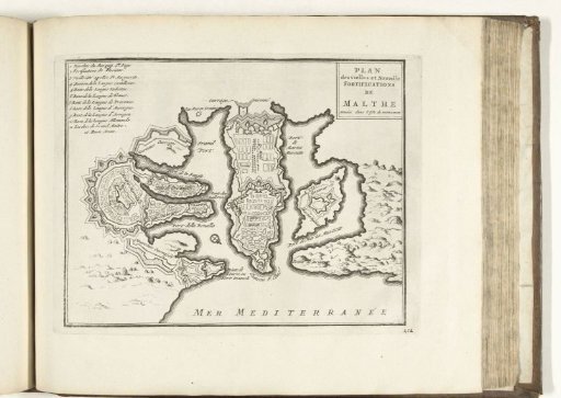 Map of Valletta, 1726