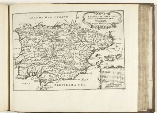 Map of Spain and Portugal, 1726