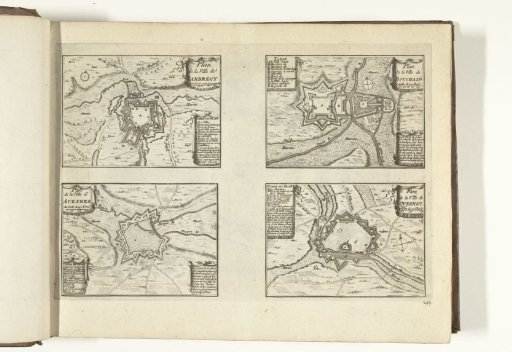 Maps of Landrecies, Bouchain, Avesnes and Le Quesnoy, 1726