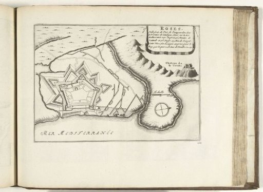 Map of Rosas, 1726