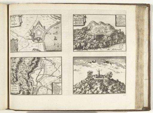 Maps of Rosas, Girona and other places in Catalonia, 1726
