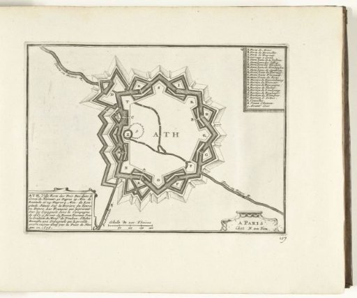Map of Ath, 1726
