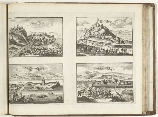 Views of Erlau, Nitrac, Tokay and Palotta, 1726