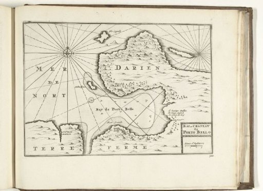 Map of the bay of Porto Bello in Panama, 1726