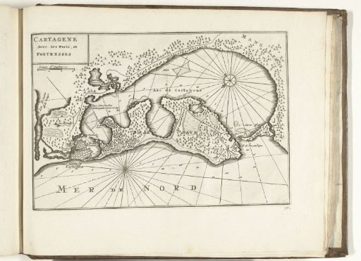 Map of Cartagena in Colombia, 1726