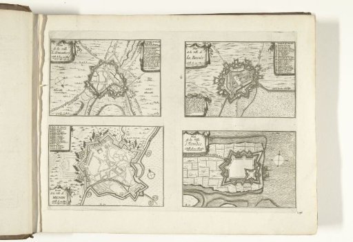 Maps of Armentières, La Bassée, Menin and IJzendijke, 1726