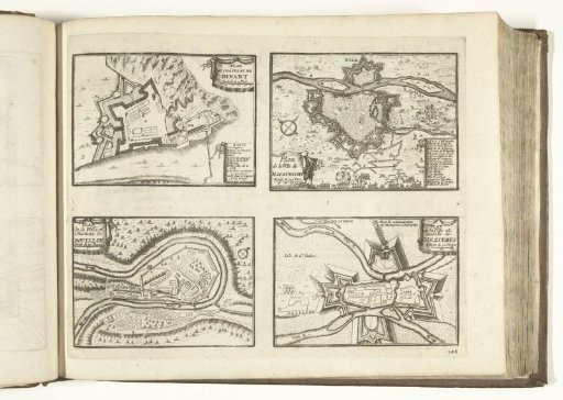 Maps of Dinant, Maastricht, Bouillon and Mézières, 1726