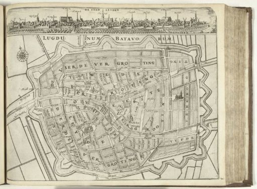 Map of Leiden, 1726