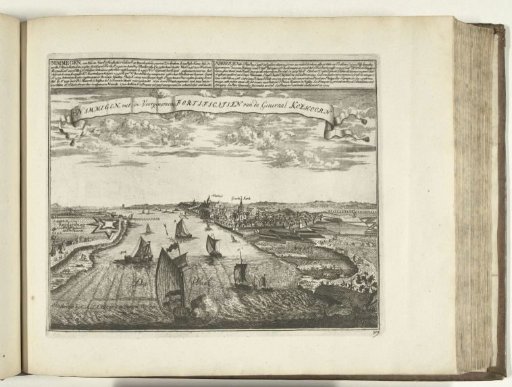 View of Nijmegen with the planned fortifications designed by Menno van Coehoorn, 1726
