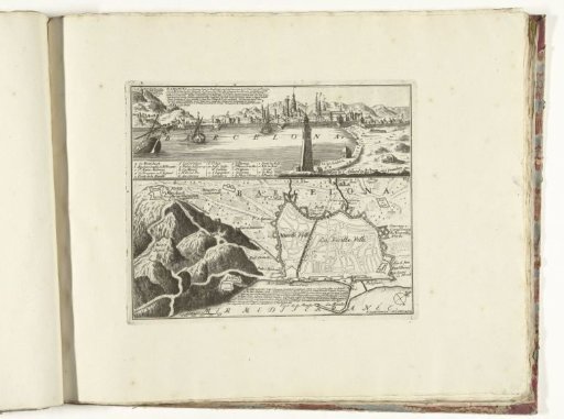 View and plan of Barcelona, ca. 1701-1713
