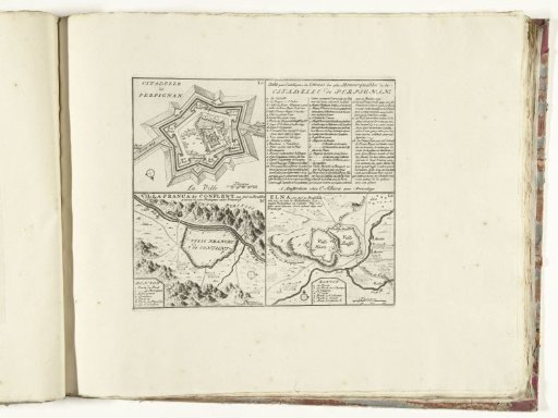 Four plates of Perpignan and other French cities, ca. 1701-1713