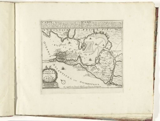Map of Cadiz, ca. 1701-1713