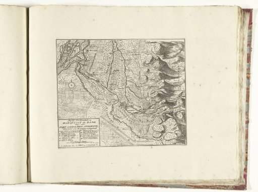 Map of the western part of the Margraviate of Baden, ca. 1701-1713