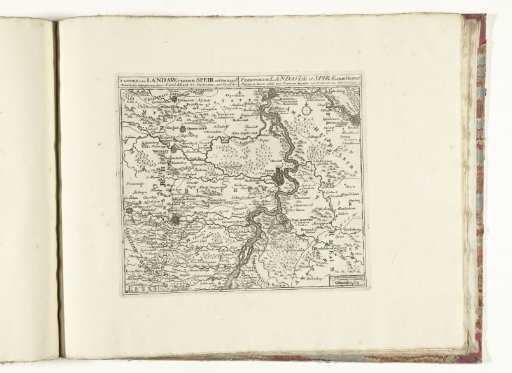 Map of the region between Mannheim and Landau, ca. 1701-1713