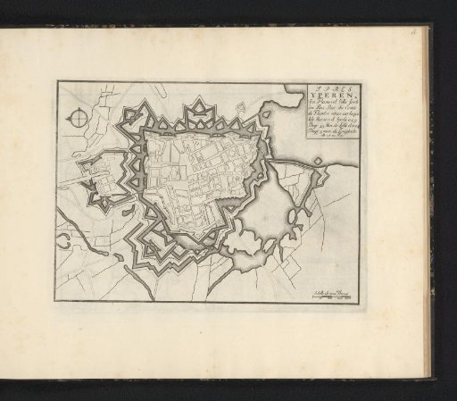 Plan of Ypres, ca. 1693-1696
