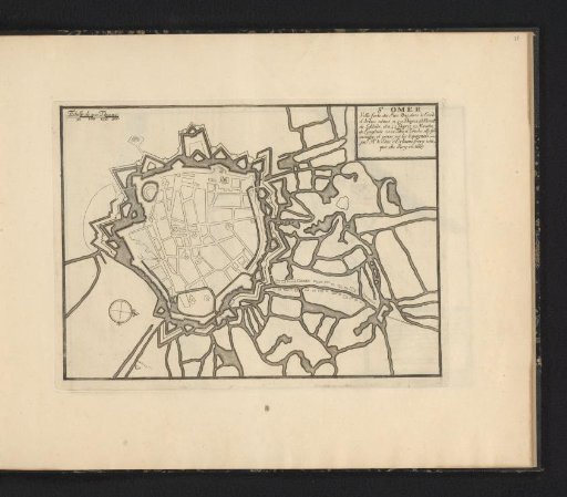 Map of Saint-Omer, ca. 1693-1696