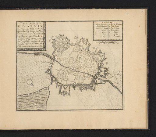 Map of Tournai, ca. 1693-1696