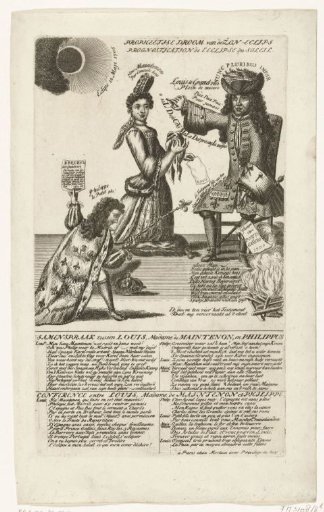 Madame de Maintenon and Philip V Kneeling before Louis XIV, 1706