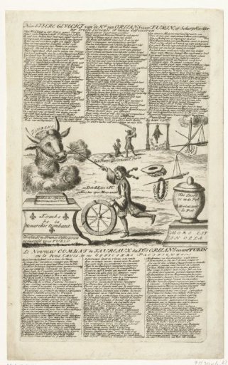 Satirical Print on the Failed French Siege of Turin, 1706