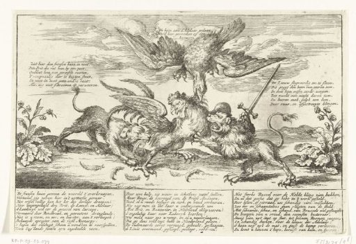 French Rooster Attacked by the Allies, 1708