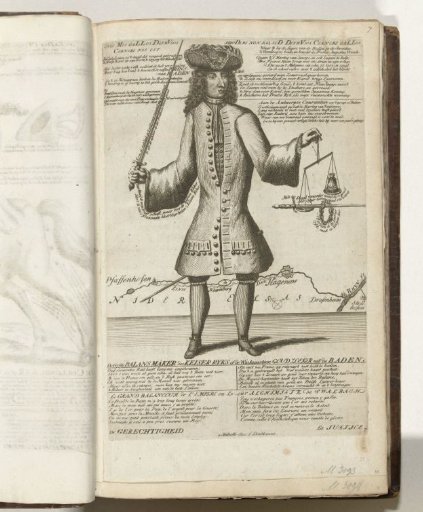 Satirical print on Louis William I, Margrave of Baden-Baden, 1705