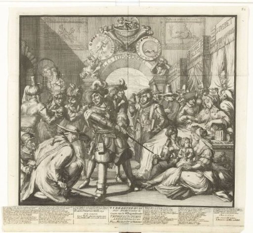 Satirical print on the Peace of Utrecht, 1713