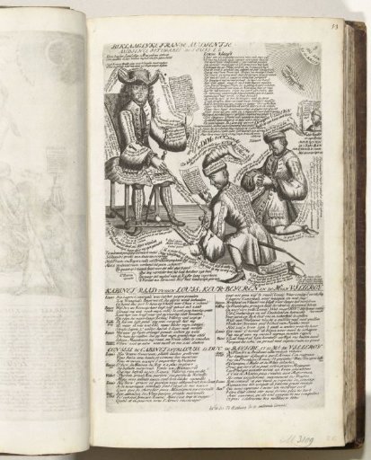 Villeroy and the Elector of Bavaria kneeling before Louis XIV, 1706