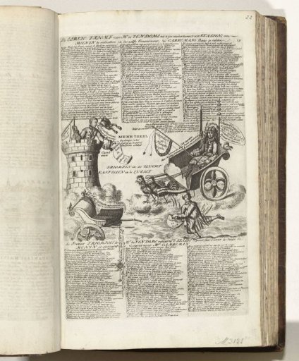 Satire on the loss of Menen and the arrival of the Duke of Vendôme from Italy, 1706