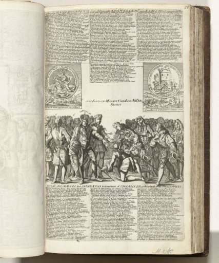 Honors paid by the Spaniards to Charles III, 1706