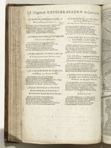 Table of contents for: The Palm Court of the Allies, 1708