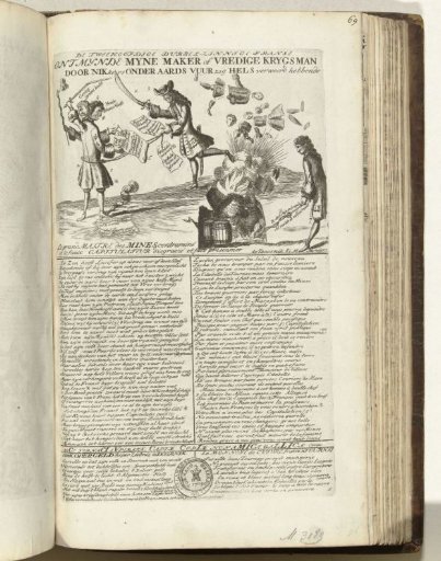 Satirical print on the French loss of Tournai, 1709