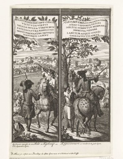 Panel with the victories at Hulst and Kijkuit and at Keizersweerd, 1702