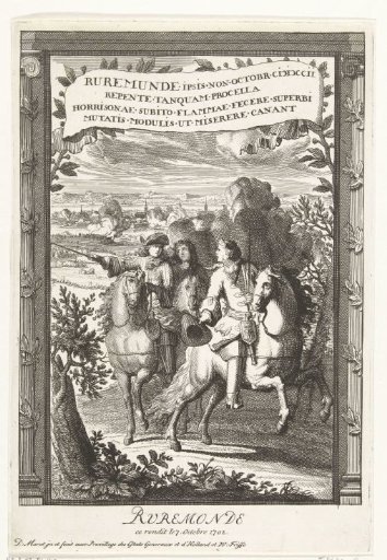 Panel with the victory at Roermond, 1702