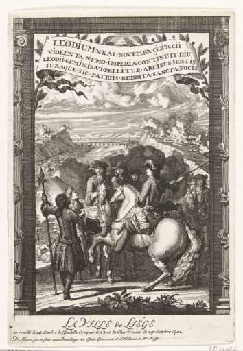 Panel with the victory at Roermond, 1702