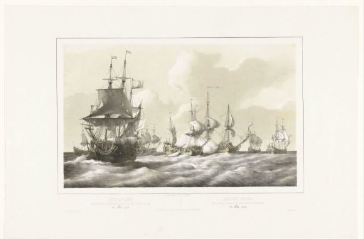 Naval Battle Between Some Dutch and French Ships, 1703