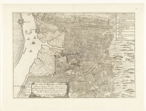 Map of the Battle of Ekeren, 1703
