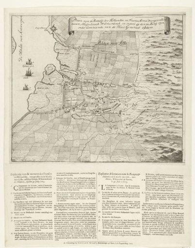 Map of the Battle of Ekeren, 1703