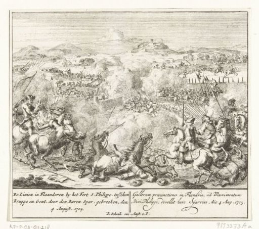Breaking through the French Lines in Flanders, 1705