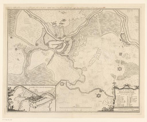 Map of the Siege of Dendermonde, 1706