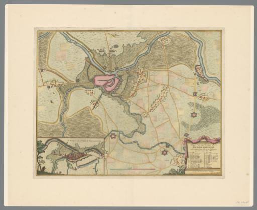 Map of the Siege of Dendermonde, 1706