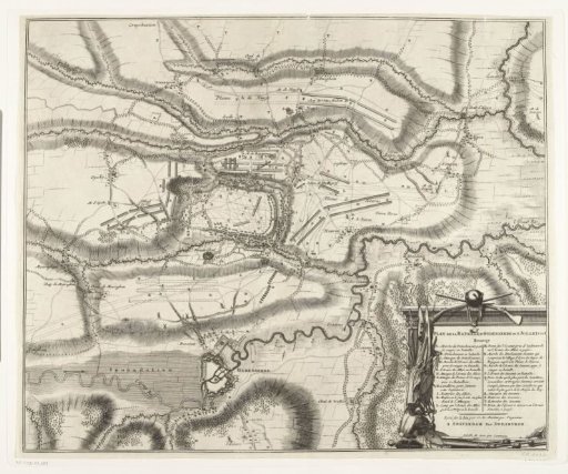 Map of the Battle of Oudenaarde, 1708