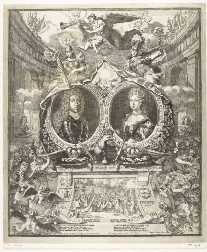Wedding print for King John V of Portugal, 1708