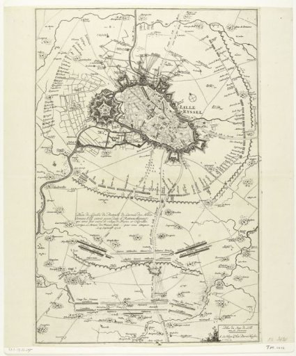 Plan of the siege of Lille, 1708